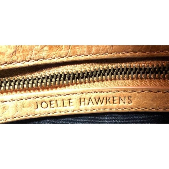 Joelle Hawkens Victory Folder Tan Leather Satchel Convertible Bag Purse READ - Picture 12 of 12